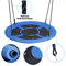 Blue Saucer Tree Swing Set For Kids Outdoor Flying Swing Seat With Hanging Ropes Adjustable Rope He 9