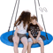 Blue Saucer Tree Swing Set For Kids Outdoor Flying Swing Seat With Hanging Ropes Adjustable Rope He 0