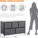 Fabric Dresser For Bedroom With Drawers Dark Grey Wide Chest Of Drawers Storage Unit With Metal Fra 3