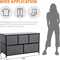 Fabric Dresser For Bedroom With Drawers Dark Grey Wide Chest Of Drawers Storage Unit With Metal Fra 3