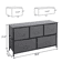 Fabric Dresser For Bedroom With Drawers Dark Grey Wide Chest Of Drawers Storage Unit With Metal Fra 11