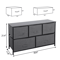 Fabric Dresser For Bedroom With Drawers Dark Grey Wide Chest Of Drawers Storage Unit With Metal Fra 11