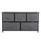 Fabric Dresser For Bedroom With Drawers Dark Grey Wide Chest Of Drawers Storage Unit With Metal Fra 5