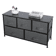 Fabric Dresser For Bedroom With Drawers Dark Grey Wide Chest Of Drawers Storage Unit With Metal Fra 6