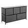 Fabric Dresser For Bedroom With Drawers Dark Grey Wide Chest Of Drawers Storage Unit With Metal Fra 8