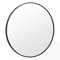 Wall Mounted Round Mirror Black Frame Stylish Bathroom Mirror With Durable Metal Frame For Home Dec