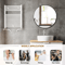 Wall Mounted Round Mirror Black Frame Stylish Bathroom Mirror With Durable Metal Frame For Home Dec