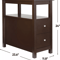Narrow End Table With 2 Drawers Open Shelf Slim Sofa Side Table For Living Room Bedroom Or Entrywa 4