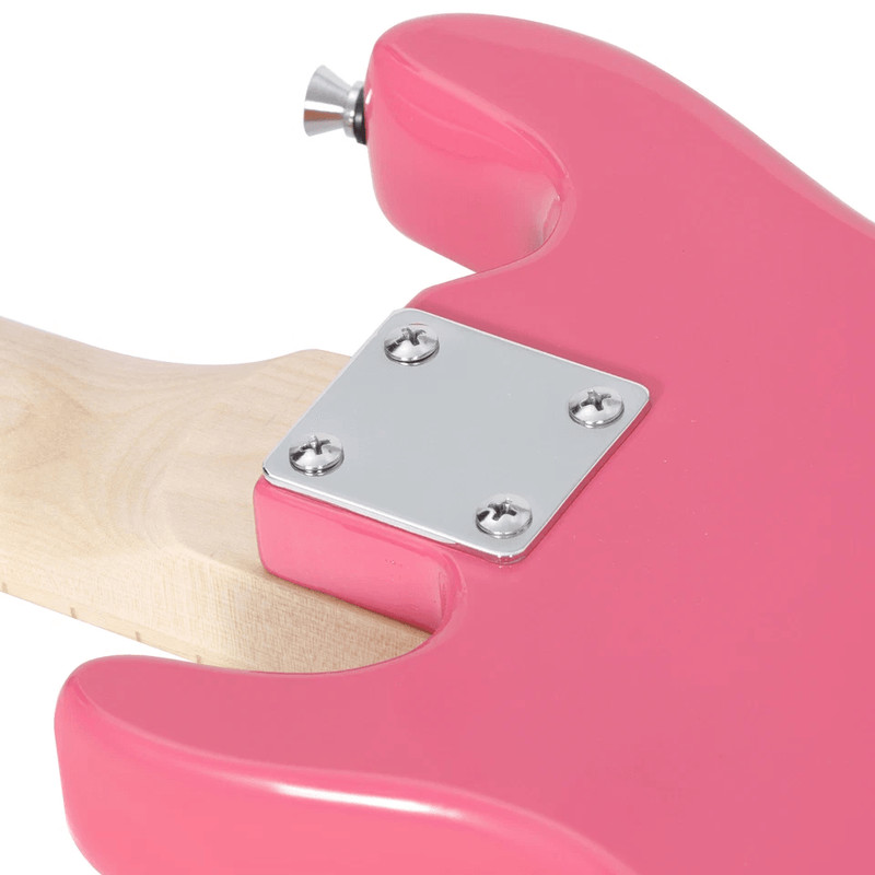 Pink Kids Electric Guitar Set With Amp Gig Bag Strap Picks Beginners Starter Kit For Young Musicia 11