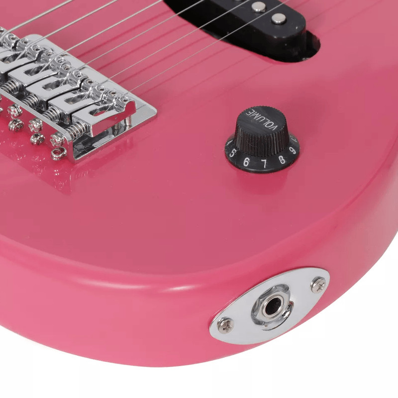 Pink Kids Electric Guitar Set With Amp Gig Bag Strap Picks Beginners Starter Kit For Young Musicia 12