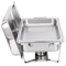 Stainless Steel Chafing Dish Buffet Set With Water Pan Fuel Holder Full Size Catering Chafer For P 4