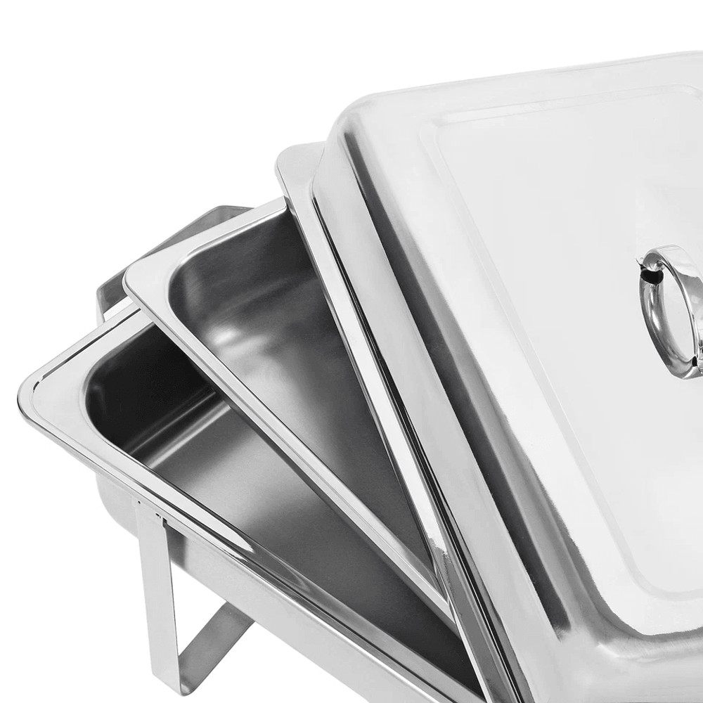 Stainless Steel Chafing Dish Buffet Set With Water Pan  Fuel Holder Full Size Catering Chafer For P 2
