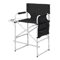 Tall Directors Chair Black Aluminum Folding Chair With Footrest Cup Holder Portable For Outdoor 3