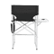 Tall Directors Chair Black Aluminum Folding Chair With Footrest Cup Holder Portable For Outdoor 0