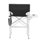 Tall Directors Chair Black Aluminum Folding Chair With Footrest Cup Holder Portable For Outdoor 0