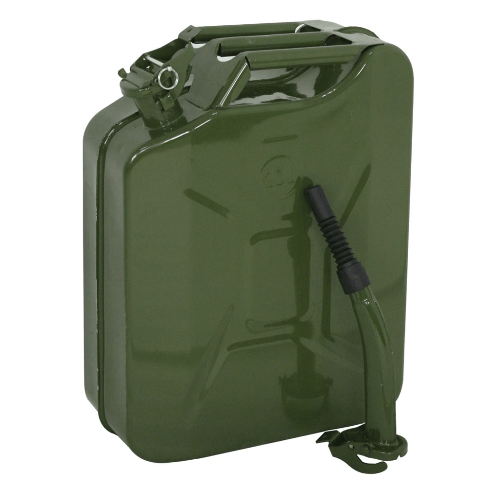 Metal Jerry Cans MilitaryStyle Gasoline Storage Tanks Army Green 5