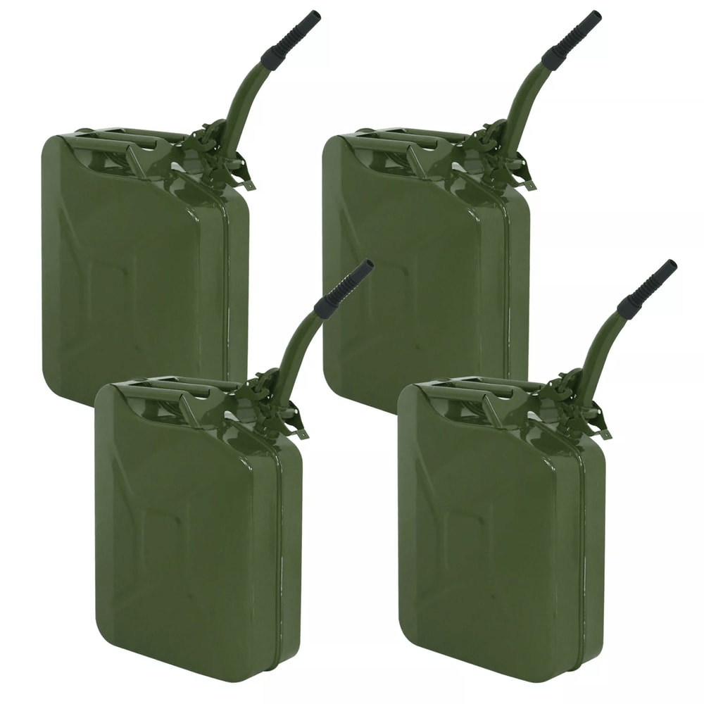 Metal Jerry Cans MilitaryStyle Gasoline Storage Tanks Army Green 0