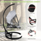 Outdoor Foldable Hanging Egg Chair Hammock Swing With Cushion Canopy Stand Ideal For Patio Backyar 2