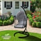 Outdoor Foldable Hanging Egg Chair Hammock Swing With Cushion Canopy Stand Ideal For Patio Backyar 1