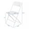 White Plastic Folding Chairs Stackable Portable Seating For Weddings Parties Camping Dining Home U 4