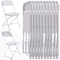 White Plastic Folding Chairs Stackable Portable Seating For Weddings Parties Camping Dining  Home U 0