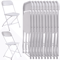 White Plastic Folding Chairs Stackable Portable Seating For Weddings Parties Camping Dining Home U 0