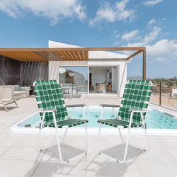 folding web chair, lightweight beach, lawn & patio chairs with webbed strap design, portable outdoor seating