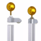 Sectional Aluminum Flagpole Kit HeavyDuty Outdoor InGround Flag Pole With Gold Ball Finial 1