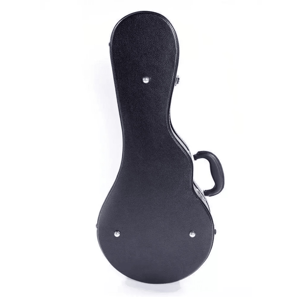 Glarry FStyle Mandolin Case Microgroove Pattern HighClass Leather Black Hardshell Protection 1