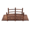 Wooden Garden Bridge Stained Solid Wood Arch With Safety Rails Decorative Outdoor Courtyard Footbri 1