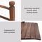 Wooden Garden Bridge Stained Solid Wood Arch With Safety Rails Decorative Outdoor Courtyard Footbri 3