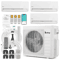Tri Zone WiFi Mini Split Air Conditioner Heat Pump 3 Zone Ductless Inverter AC System With Install 0
