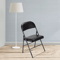 Black Padded Folding Chairs Durable Stackable Commercial Seating For Indoor Outdoor Use 1