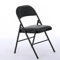 Black Padded Folding Chairs Durable Stackable Commercial Seating For Indoor Outdoor Use 2