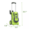 Electric High Pressure Washer Max QuickConnect Nozzles Telescopic Handle Foam Cannon Heavy Duty Pow 4