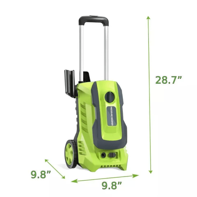 Electric High Pressure Washer Max QuickConnect Nozzles Telescopic Handle Foam Cannon Heavy Duty Pow 4
