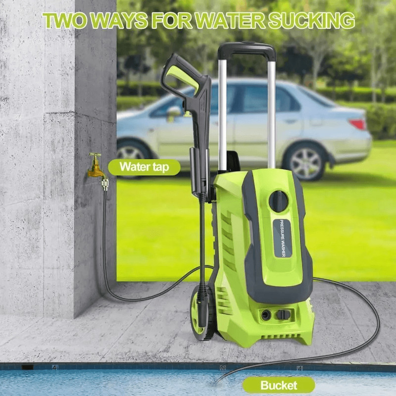 Electric High Pressure Washer Max QuickConnect Nozzles Telescopic Handle Foam Cannon Heavy Duty Pow 1
