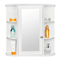 Wall Mounted Bathroom Medicine Cabinet With Mirror Door And Adjustable Shelf White Storage Organize 3