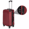 Wine Red 3Piece Luggage Set ABS Hard Shell Trolley Suitcases With TSA Lock Spinner Wheels CarryOn 4
