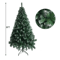Artificial Christmas Tree Green White Fir With Sturdy Base Lifelike Holiday Home Decor 3