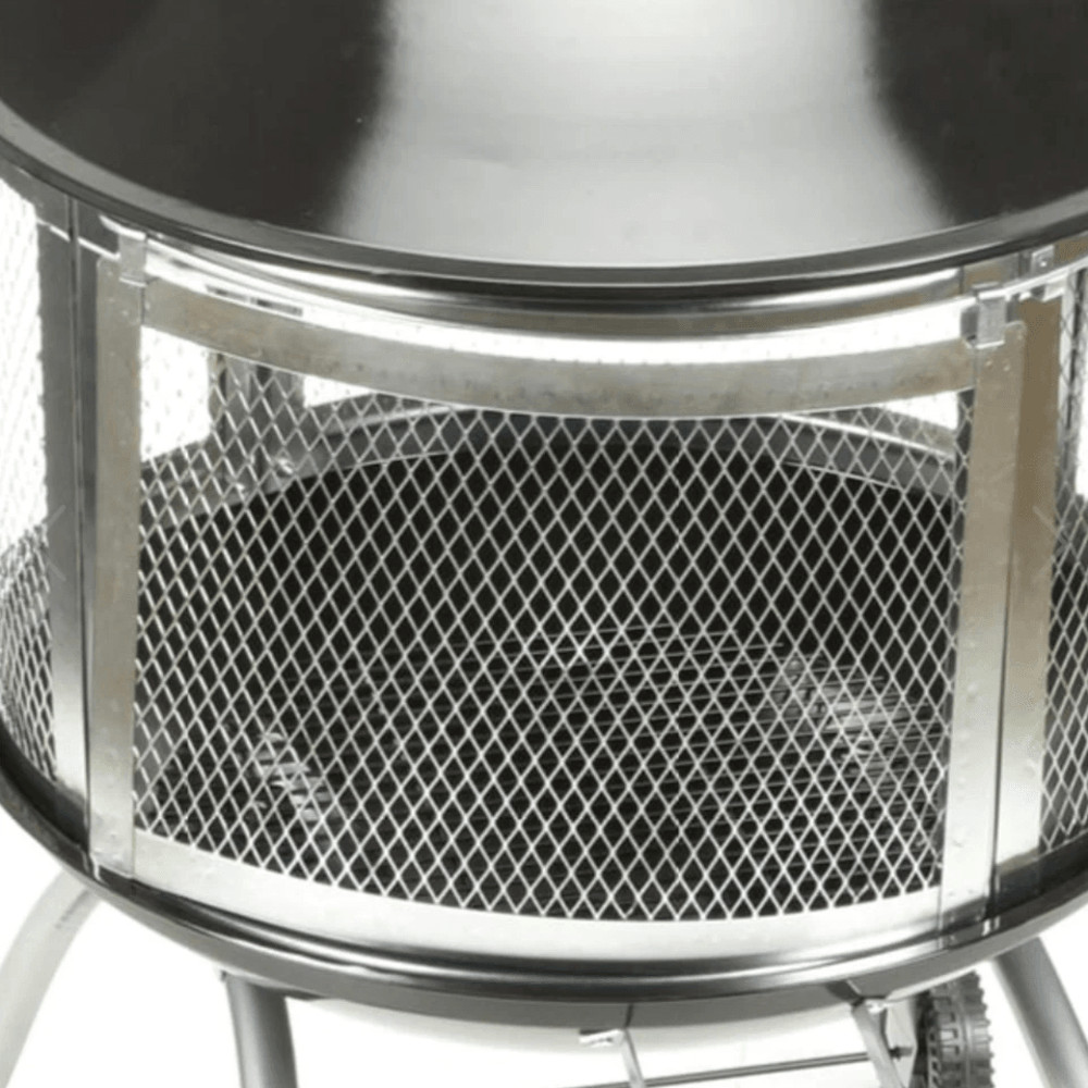 Four Seasons Courtyard Portable Fire Pit With Sliding Door Design Outdoor BBQ Grill With Screen Han 4