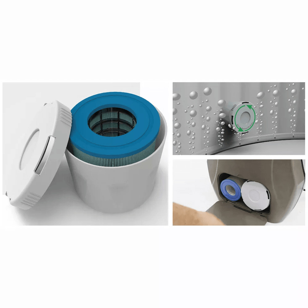 JLeisure Aegean 1200L 65 6Person Rigid Foam Wall Hot Tub Spa  Black  Efficient Outdoor Bubble Spa 1