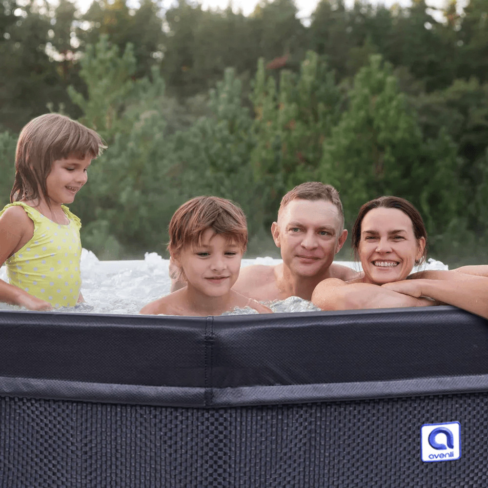 JLeisure Aegean 1200L 65 6Person Rigid Foam Wall Hot Tub Spa  Black  Efficient Outdoor Bubble Spa 5