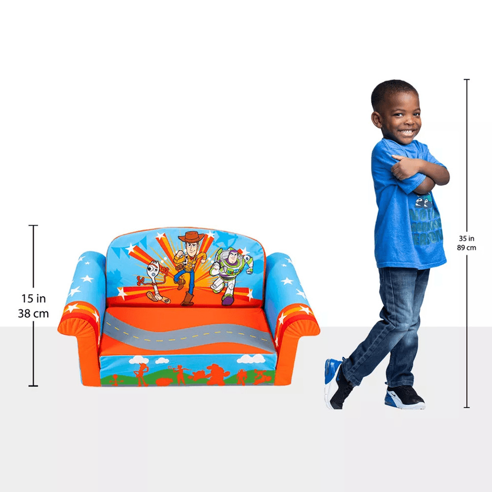 Toy Story Marshmallow Furniture Kids Flip Open Foam Sofa Bed Toddler Couch  Sleeper Compressed  Por 4