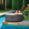 Intex SimpleSpa 4 Person Inflatable Hot Tub Bubble Massage Spa With Insulated Cover Grey 1