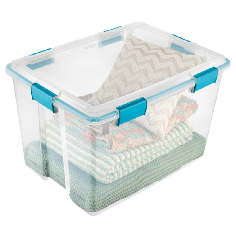 HeavyDuty Sterilite Clear Stackable Storage Box With Gasket Seal Latching Lid Dustproof Container 4