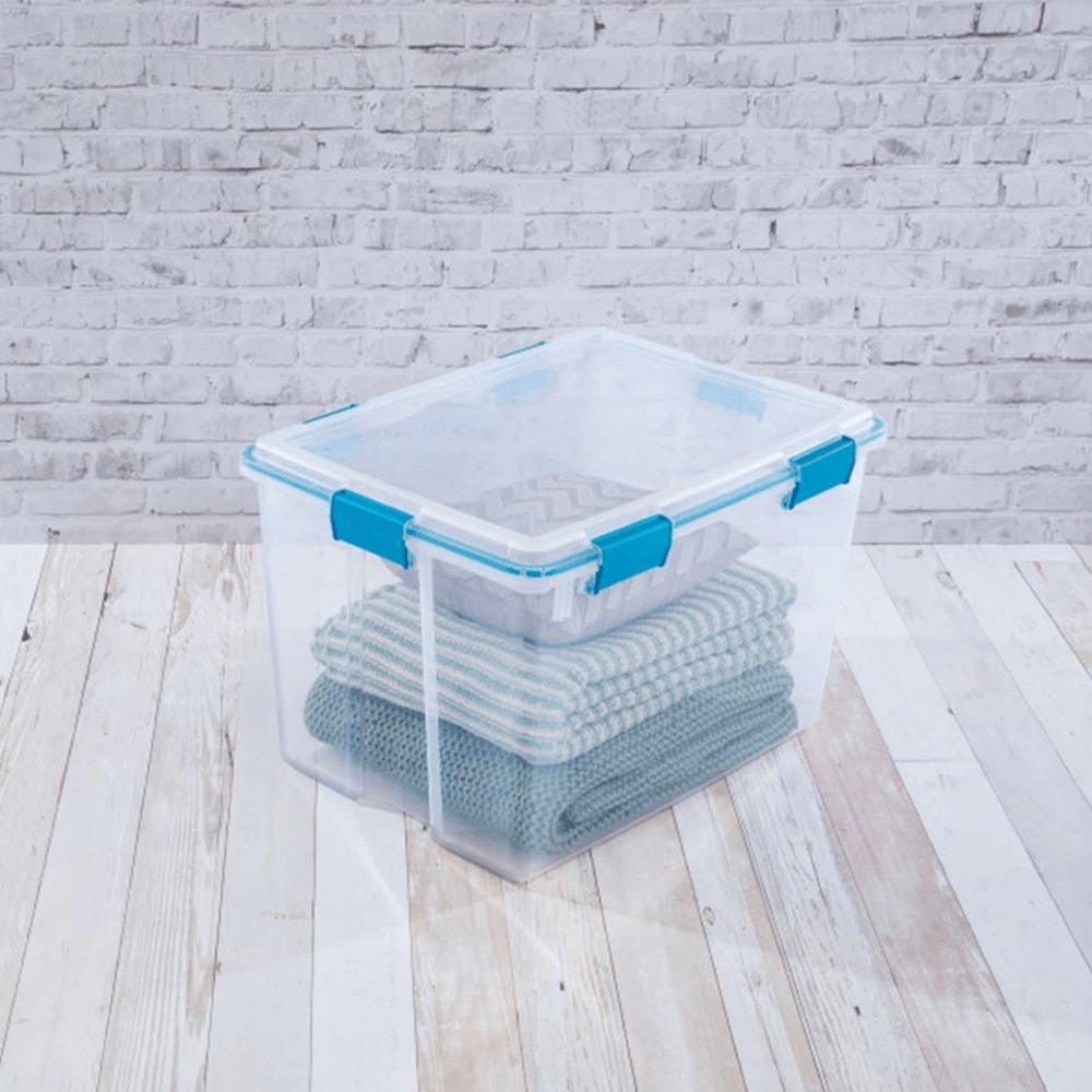 HeavyDuty Sterilite Clear Stackable Storage Box With Gasket Seal Latching Lid Dustproof Container 8