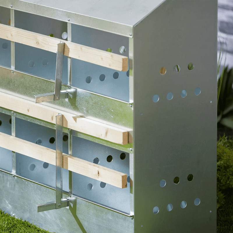 Brower Galvanized Steel 10Hole Poultry Nest Fits 5060 Hens Durable Chicken Brooding Box For Coop O 0