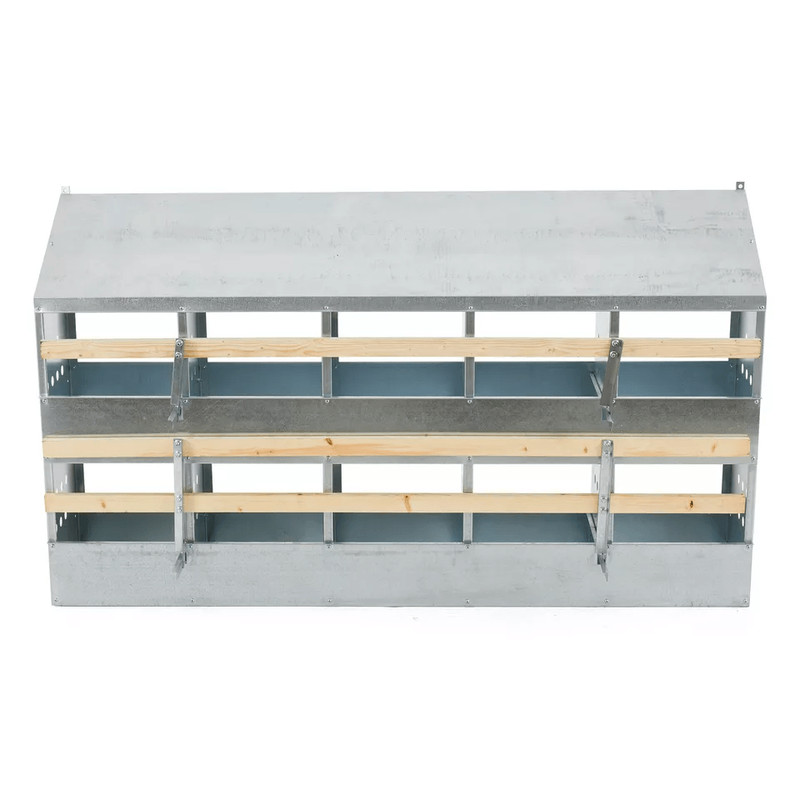 Brower Galvanized Steel 10Hole Poultry Nest Fits 5060 Hens Durable Chicken Brooding Box For Coop O 4