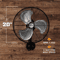 Hurricane Pro Series Metal Wall Mount Fan Heavy Duty Hydroponics Fan With Airflow ETL Certified For 3